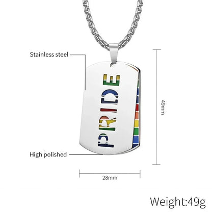 Pride Rainbow Flag Dog Tag