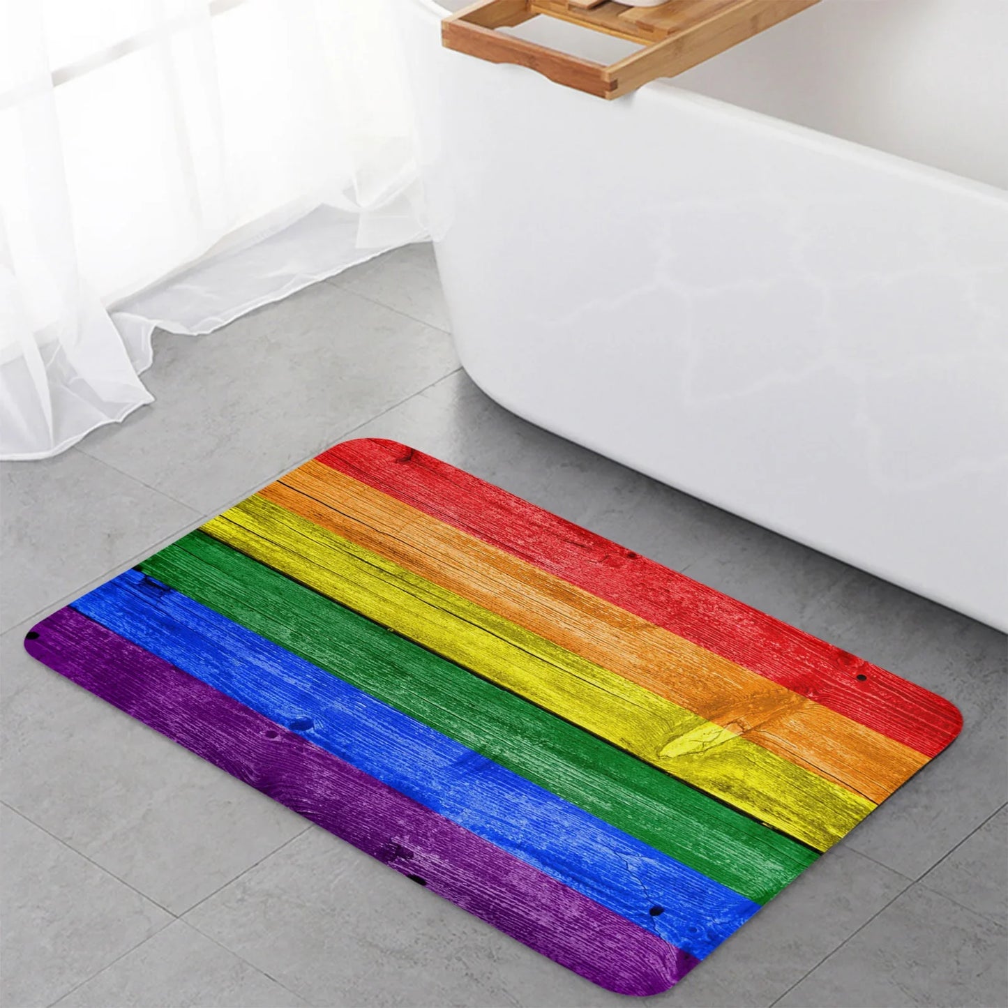 Pride Floor Mat Wood Look