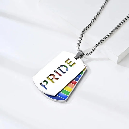 Pride Rainbow Flag Dog Tag